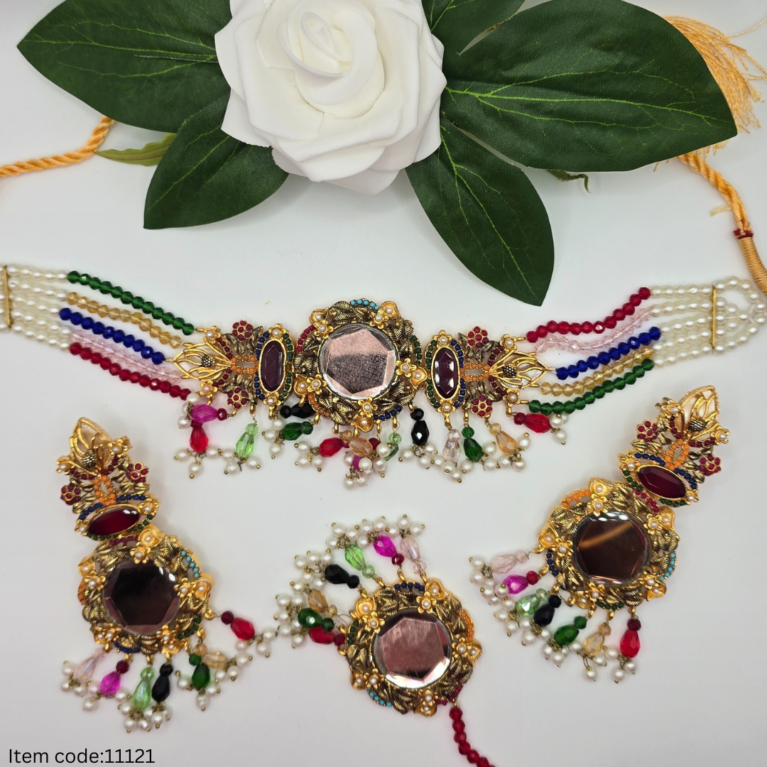 PAKISTANI KUNDAN / MIRROR CHOKER SET