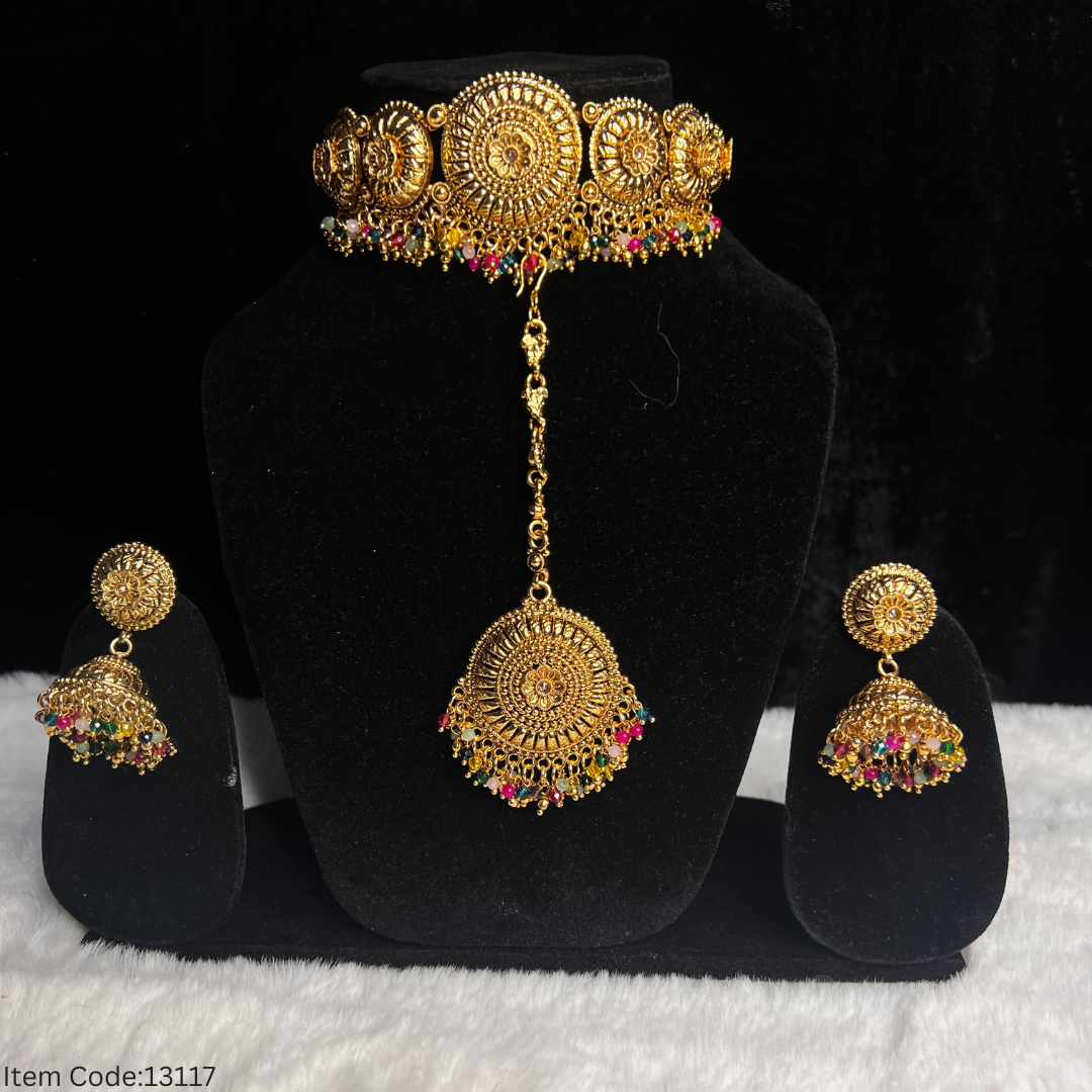 1 GRAM GOLD PLATED KUNDAN NECKLACE