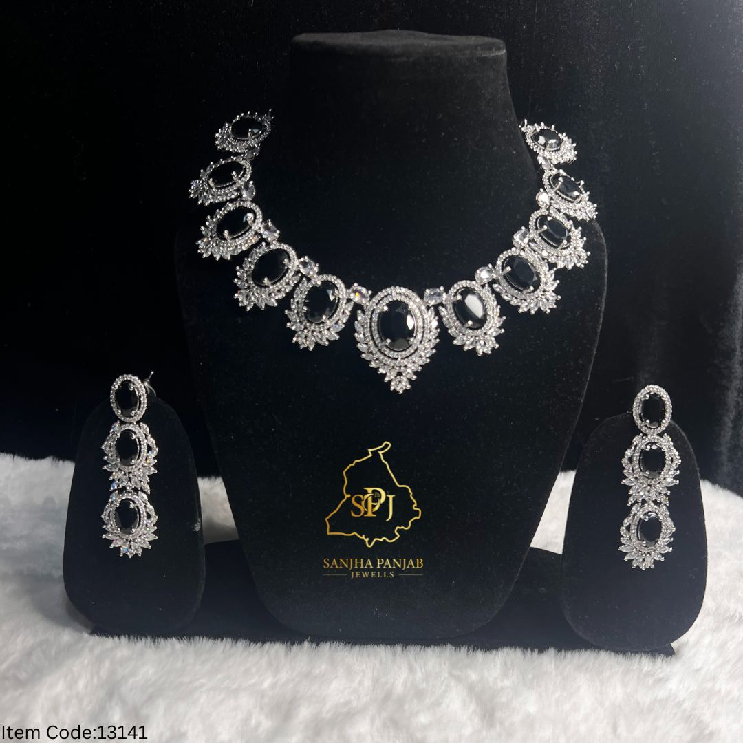 ELEGENT AMERICAN DIAMOND NECKLACE SET