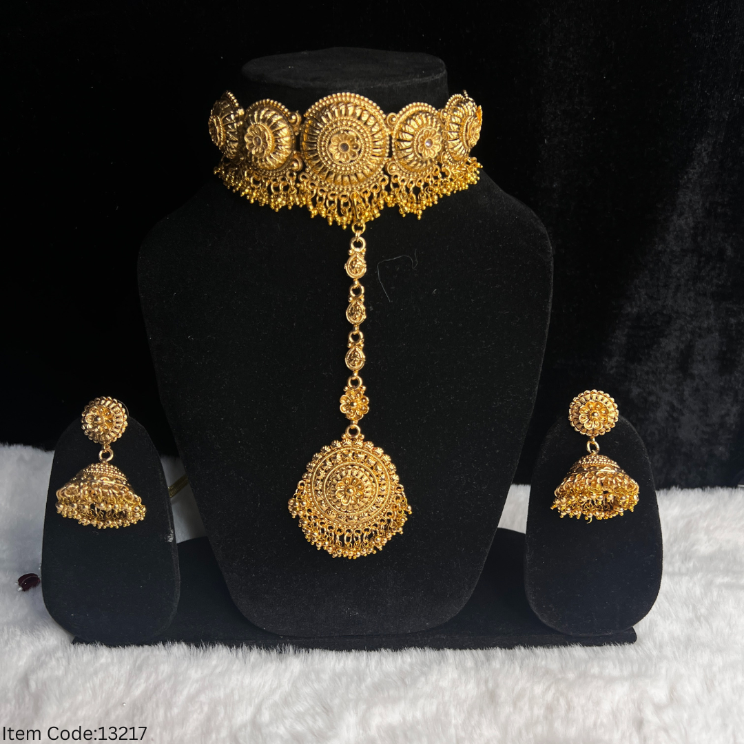 1 GRAM GOLD PLATED KUNDAN NECKLACE