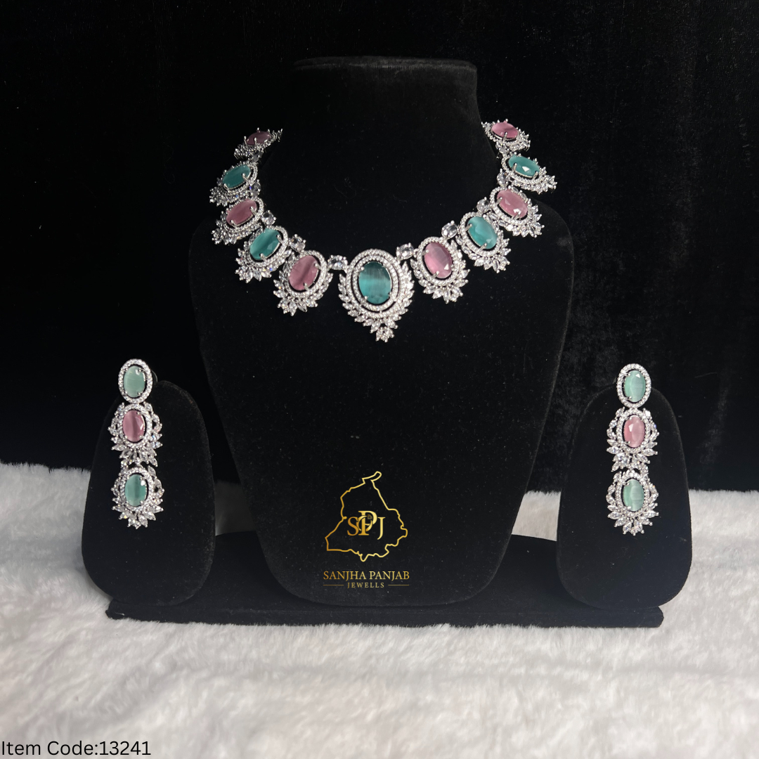 ELEGENT AMERICAN DIAMOND NECKLACE SET