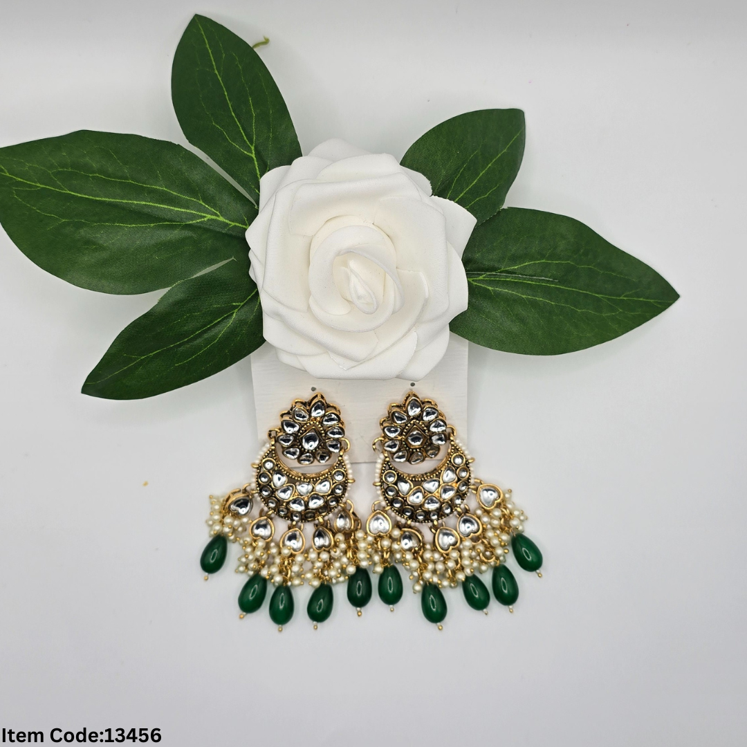 KUNDAN POLKKI EARINGS