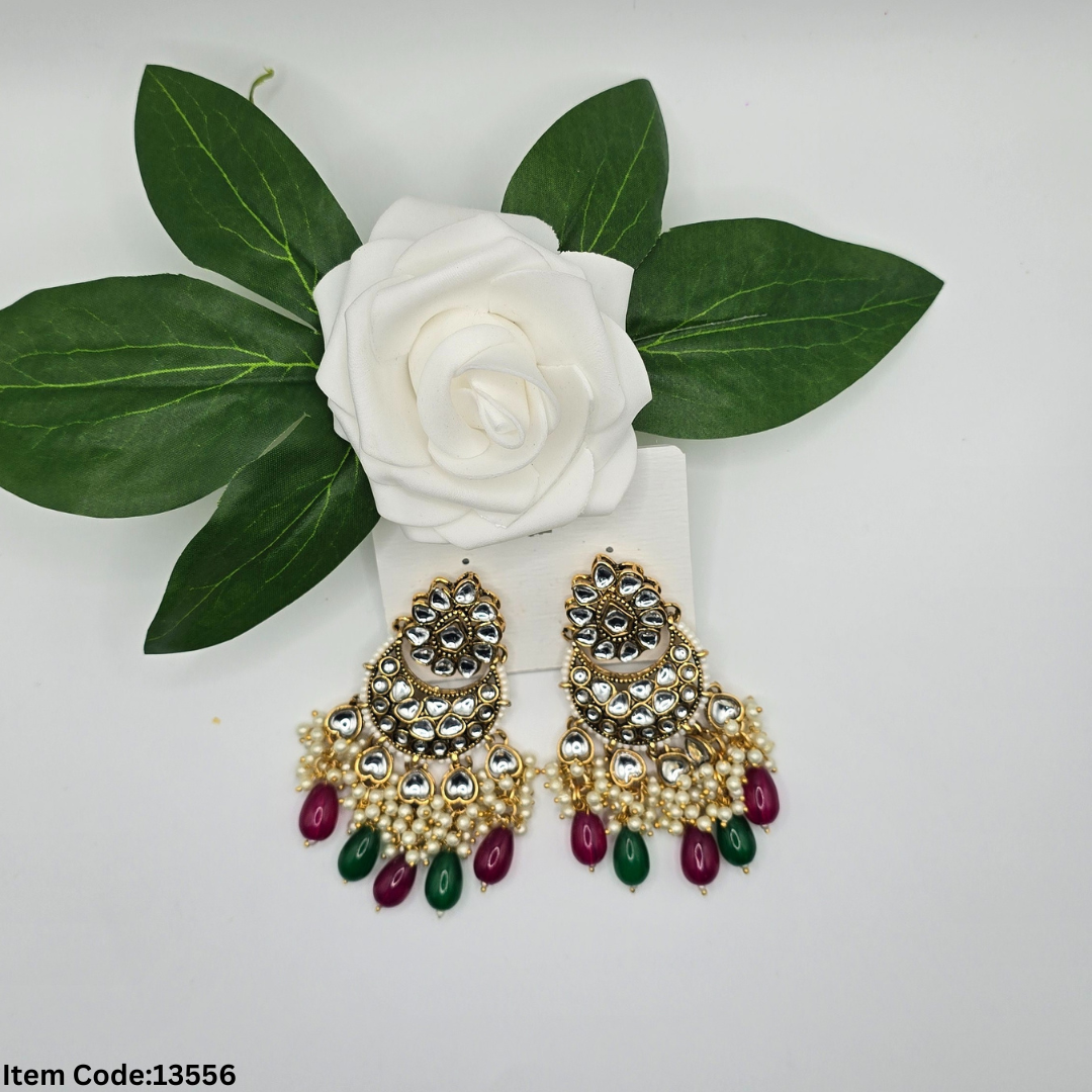 KUNDAN POLKKI EARINGS
