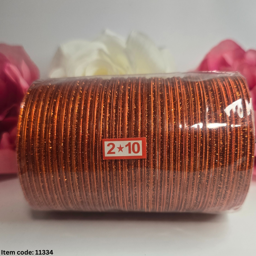 BEAUTIFUL SHINY METAL BANGLES SET