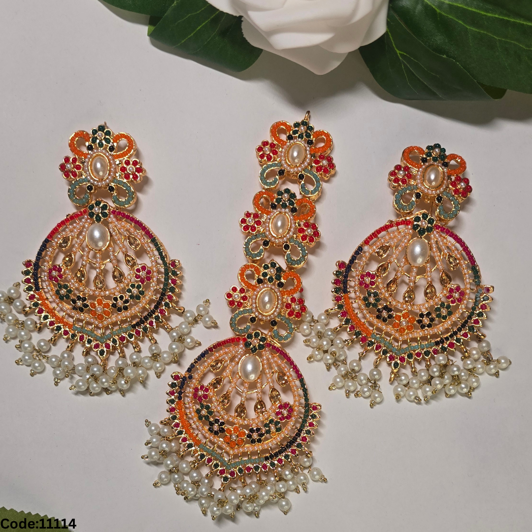 NAVRATTAN TIKKA /EARRINGS