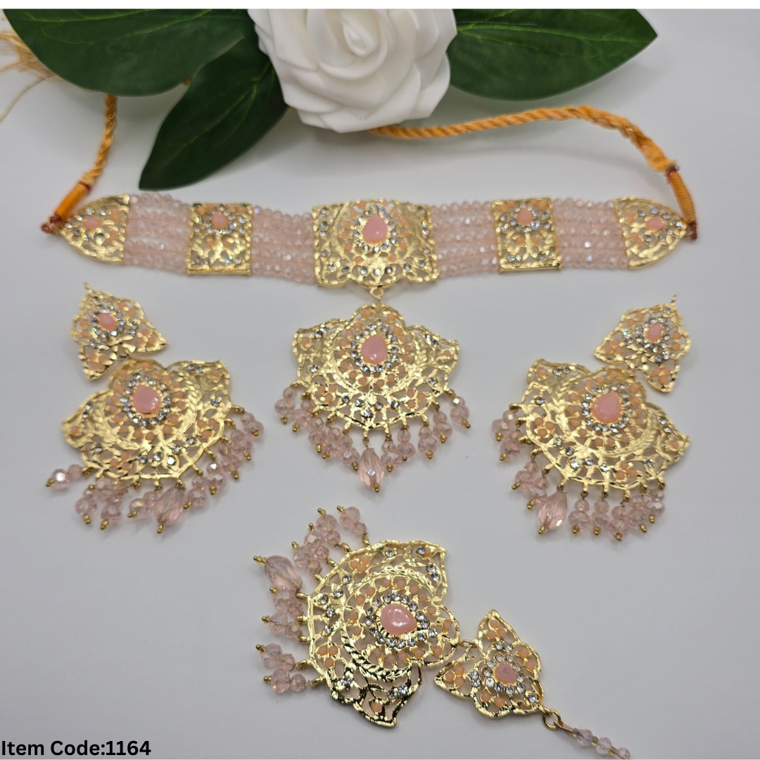 GOLD PLATED EARRING TIKKA SET