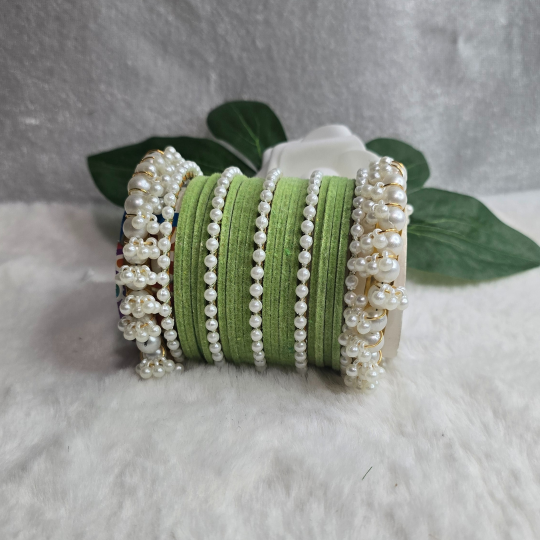 PEARL BANGLES SET