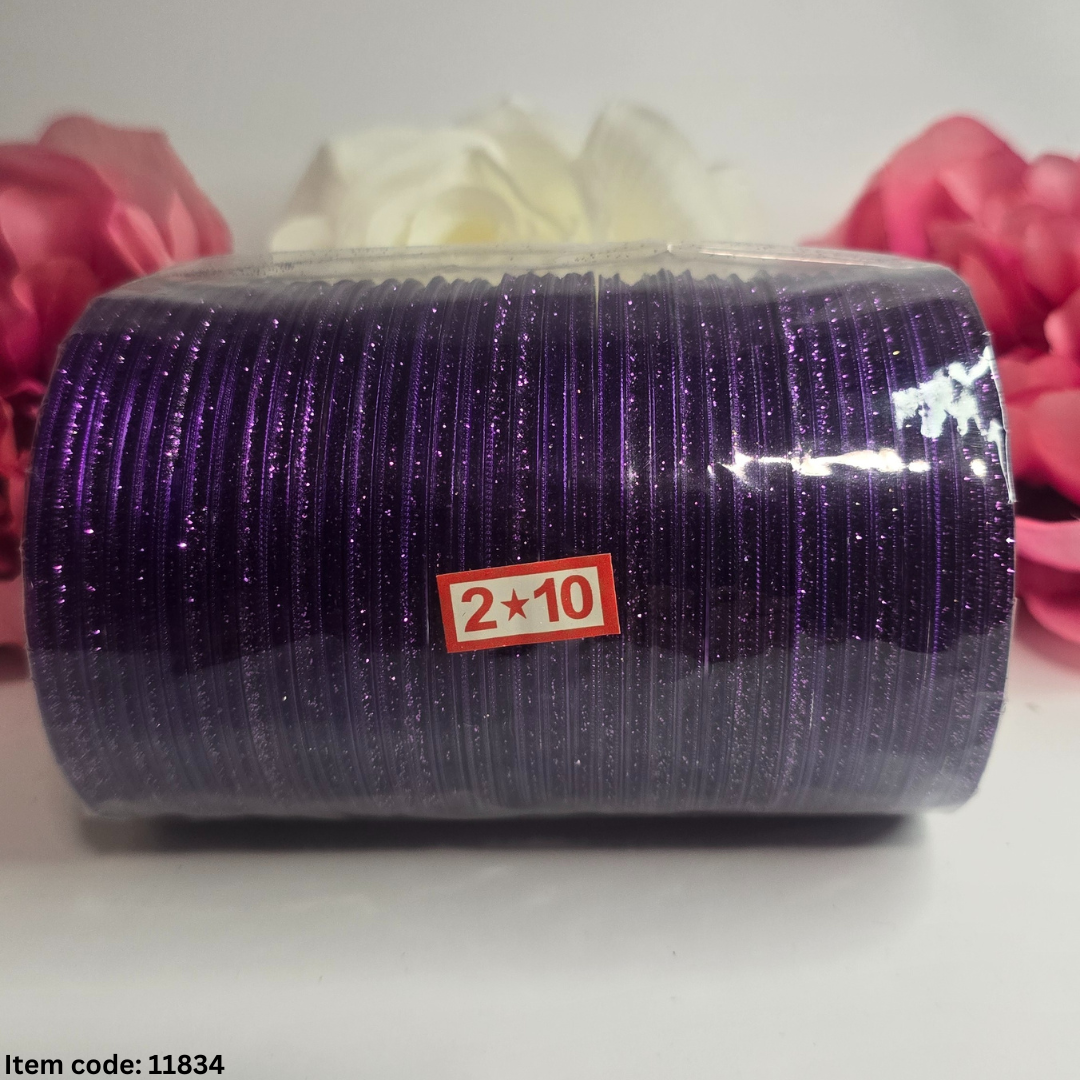 BEAUTIFUL SHINY METAL BANGLES SET