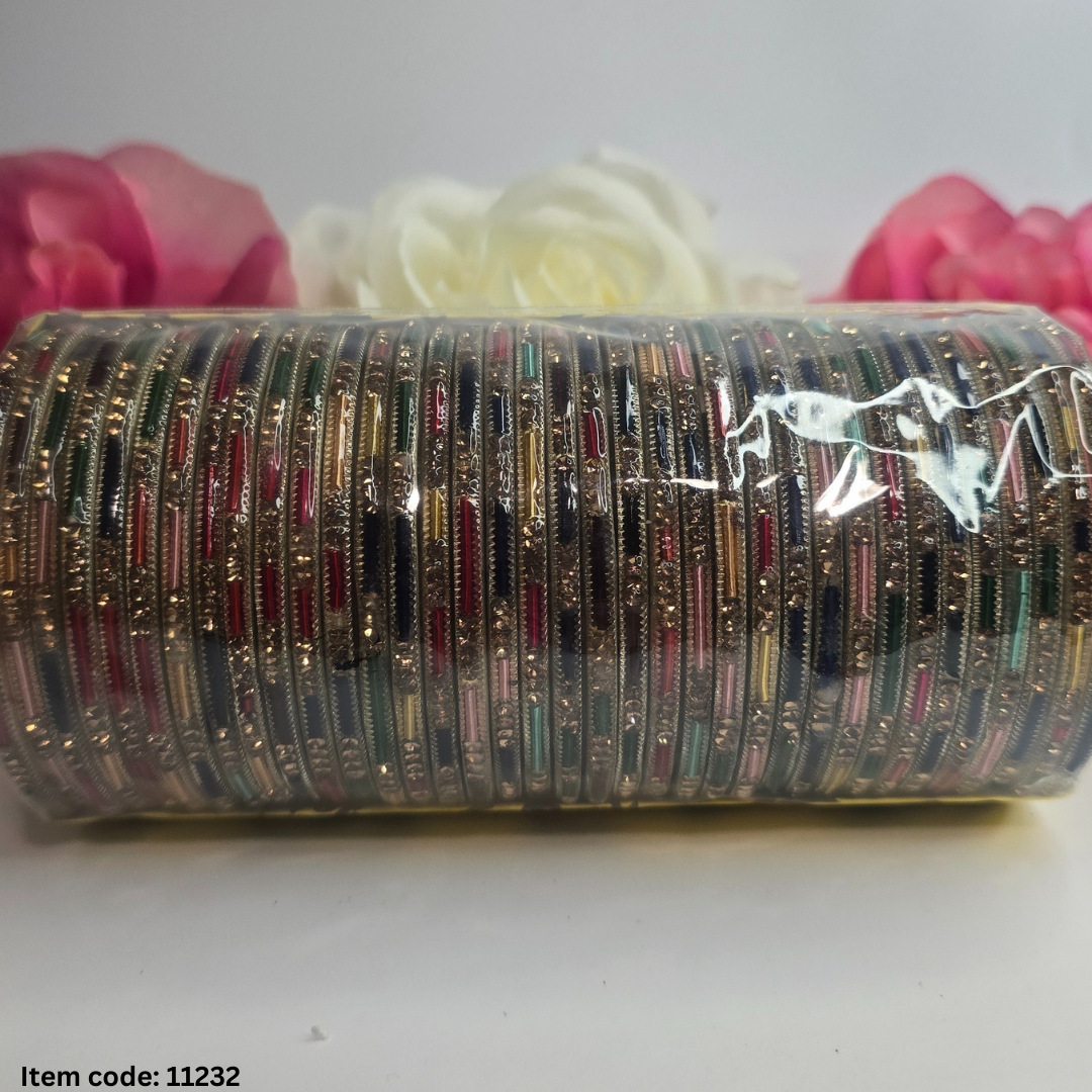 BEAUTIFUL MULTICOLOR 24 METAL BANGLES