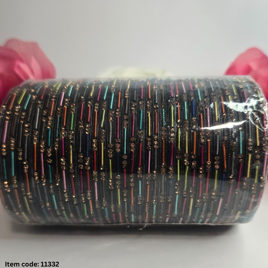 BEAUTIFUL MULTICOLOR 24 METAL BANGLES