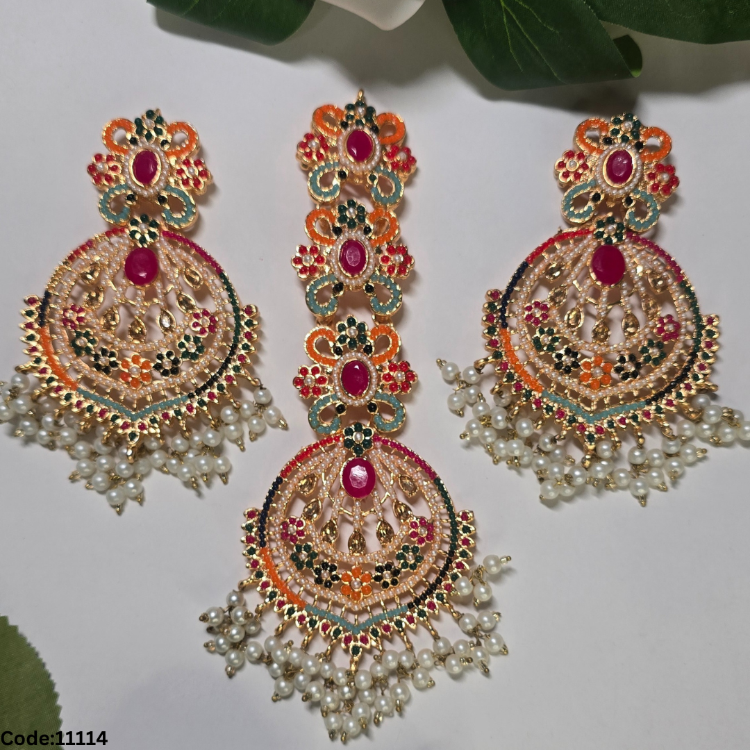 NAVRATTAN TIKKA /EARRINGS