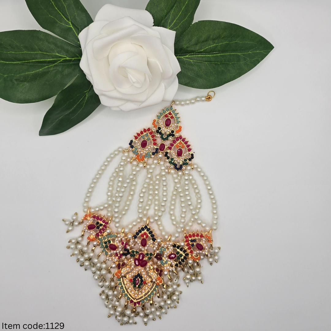 BRIDAL /SEMI BRIDAL NAURATAN NECKLACE SET PASA