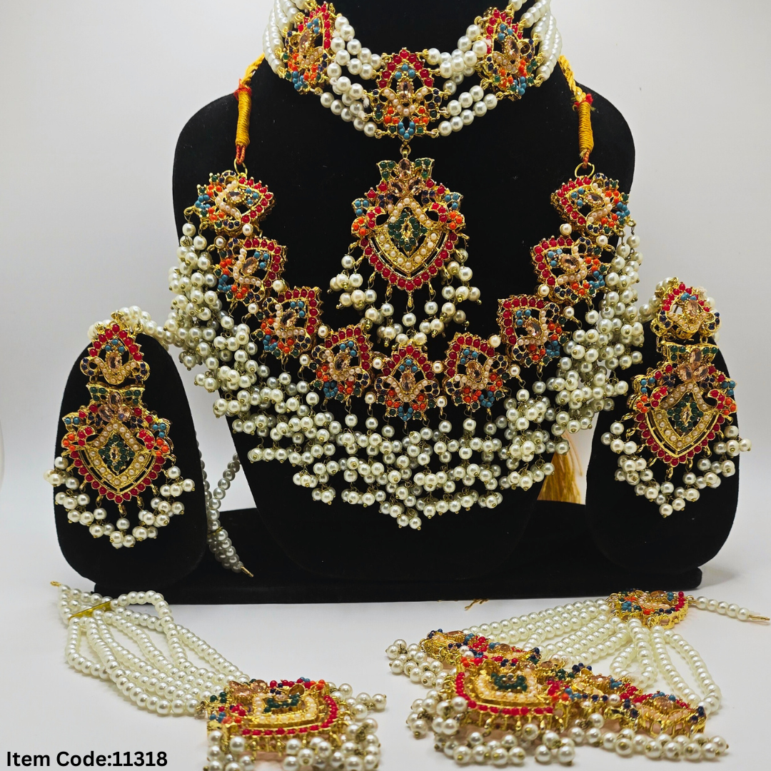NAVRATAN BRIADAL NECKLACE SET