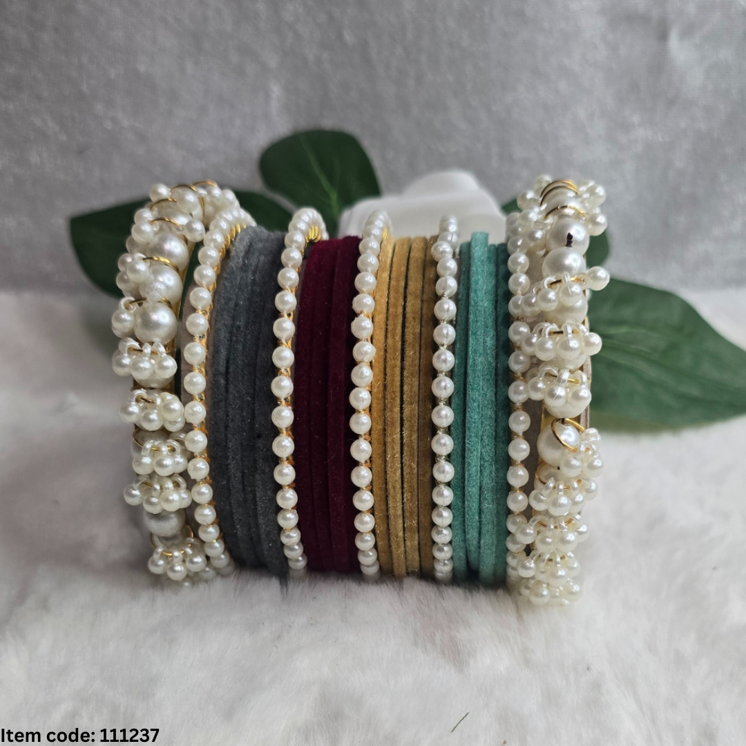 PEARL BANGLES SET