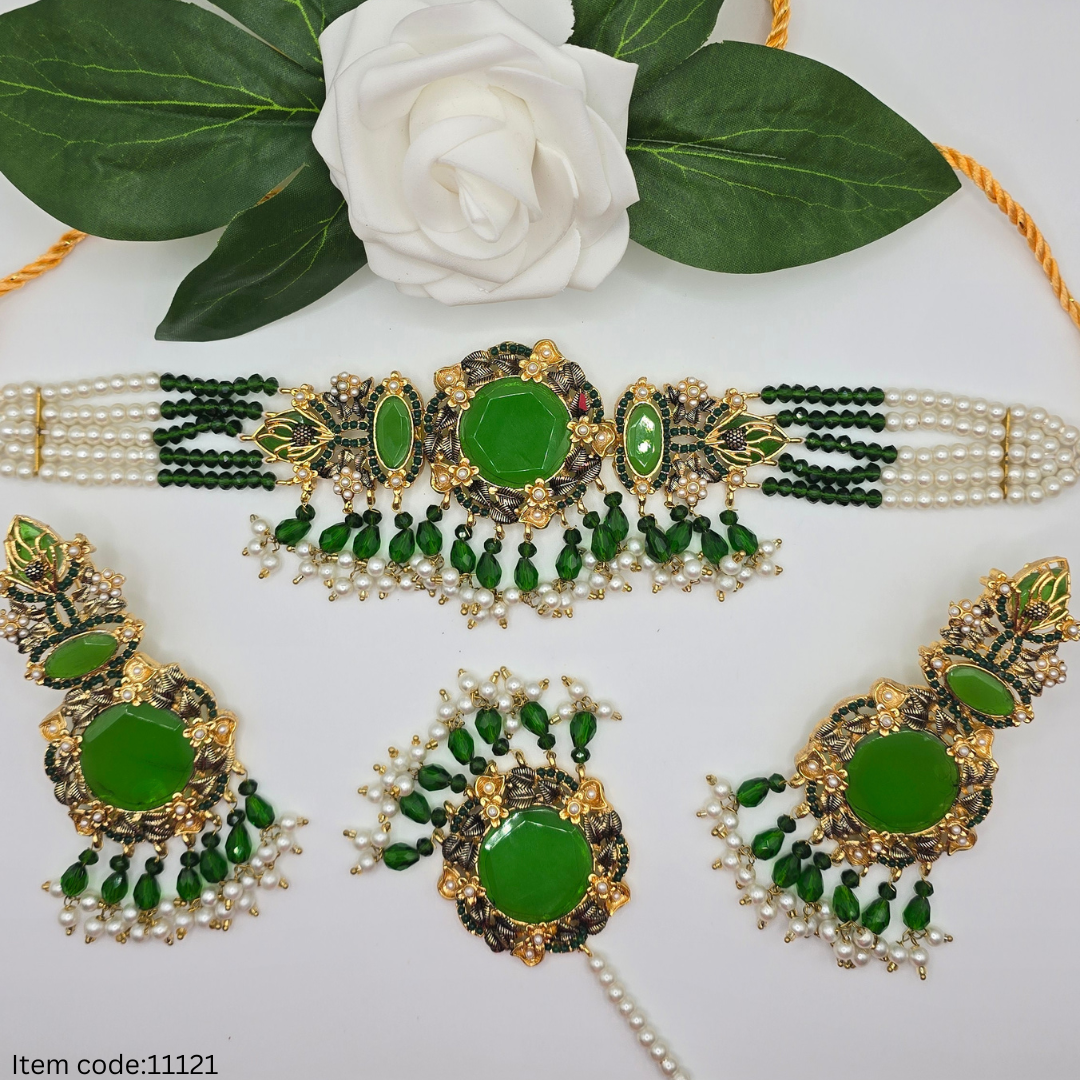 PAKISTANI KUNDAN / MIRROR CHOKER SET
