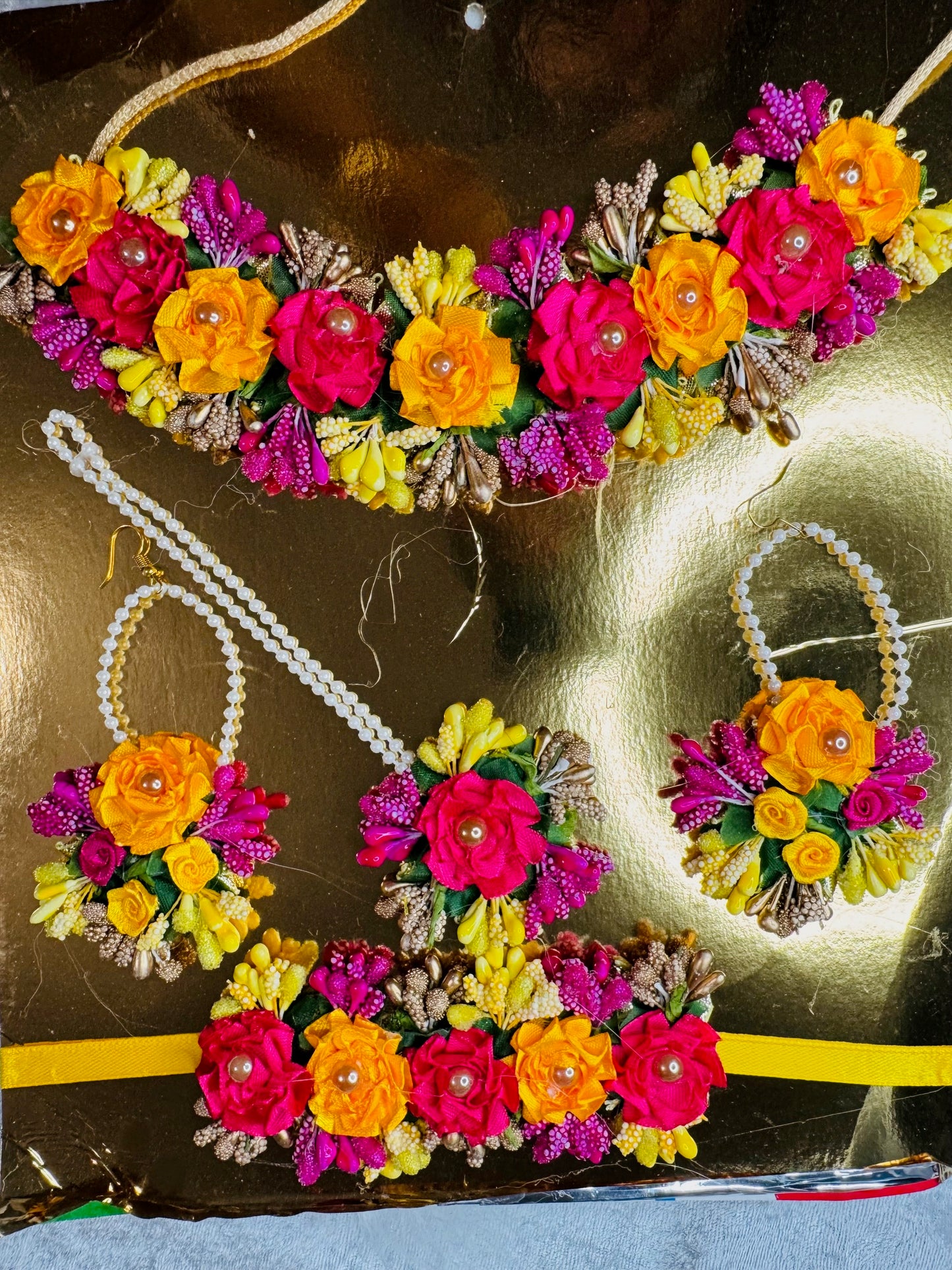 FLORAL JEWELRY FOR HALDI MEHNDI