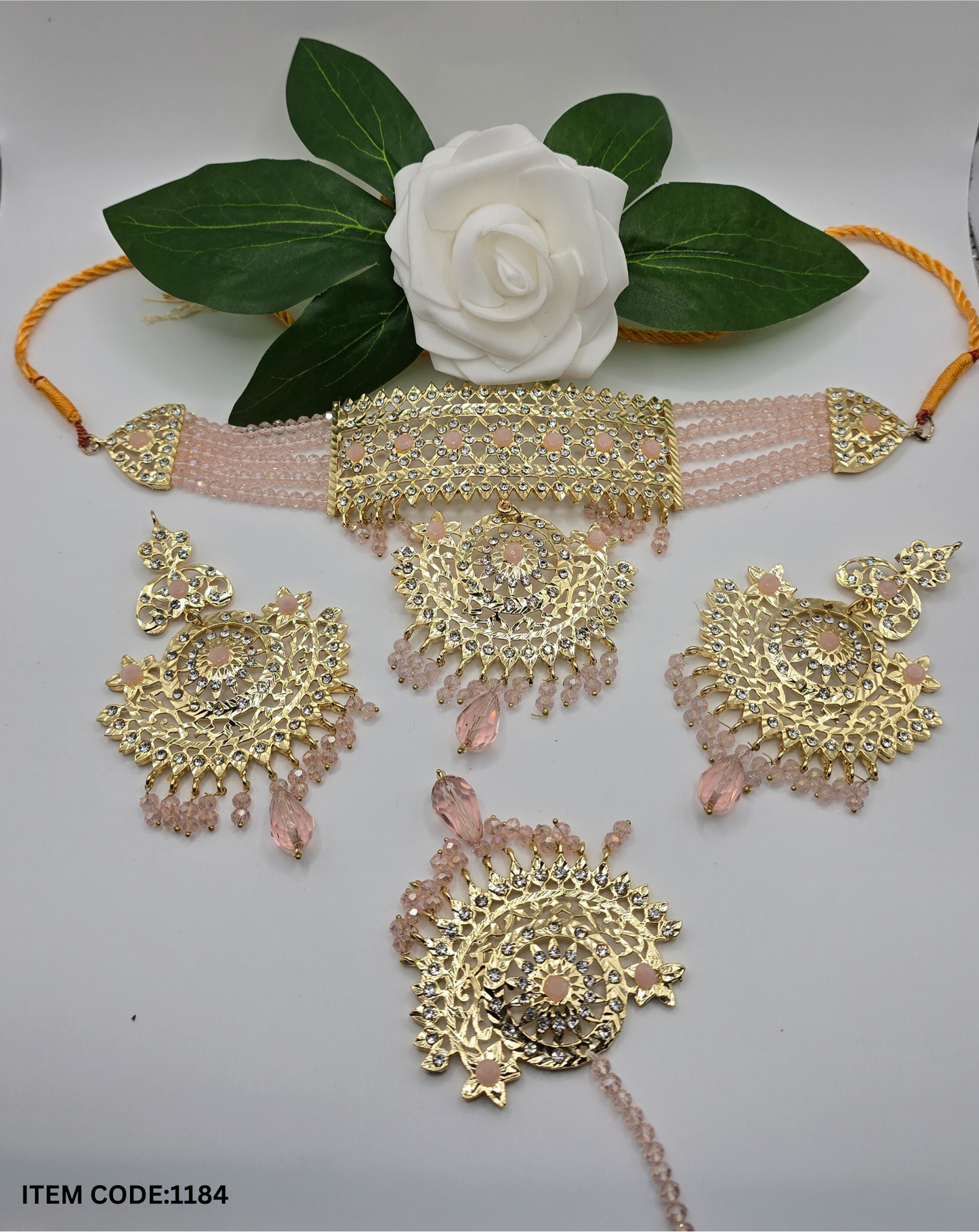 GOLD PLATTED PAKISTANI LAYERED CHOKER SET