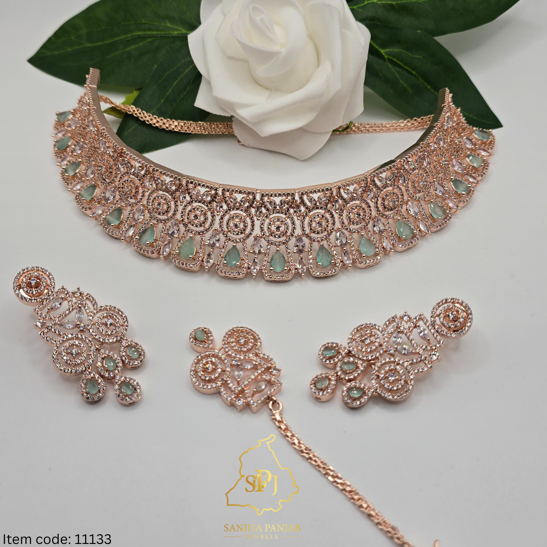 AMERICAN DIAMOND |MOISSANNITE CHOKER SET