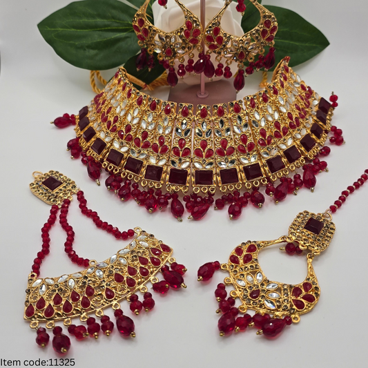 BRIDAL|SEMI BRIDAL|CHOIKER SET WITH PASA