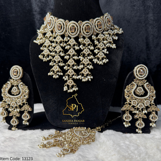 POLKI WATER FALL NECKLACE