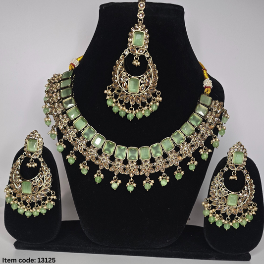 REVERSE AD MONALISA GEM STONE NECKLACE
