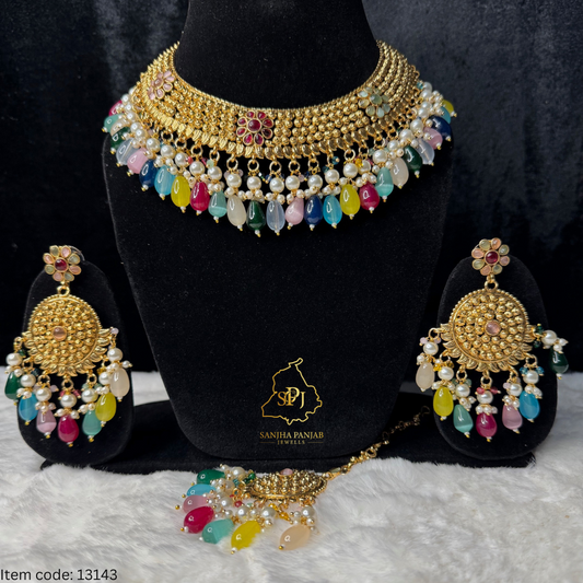 ONE GRAME GOLDPLATED KUNDAN NECKLACE