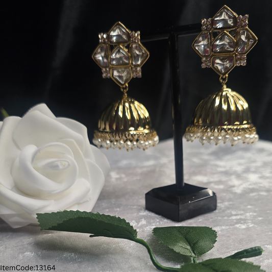 GOLDEN ANTIQUE JHUMKI