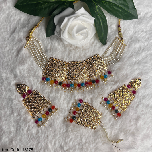 TRADITIONAL PUNJANI PIPAL PATTI NECKLACE SET