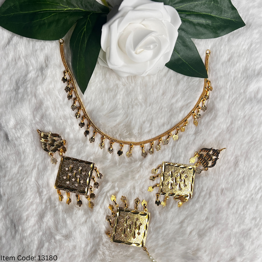 TRADITIONAL PUNJANI PIPAL PATTI NECKLACE SET