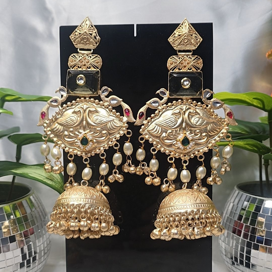PREMIMUM QUILTY JERMAN SILVER OVERSIZE JHUMKI