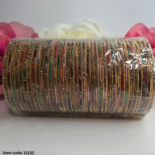 BEAUTIFUL MULTICOLOR 24 METAL BANGLES
