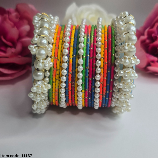 PEARL BANGLES SET