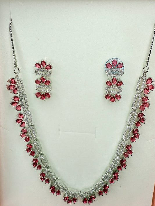SINGE LINE ELEGANT AMERICAN DIAMOND SET